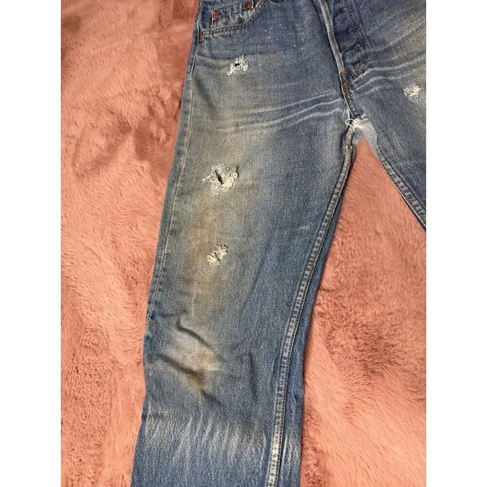 Vintage 1992 Levi’s 501 USA Made Jeans 30x30 Distressed Workwear Fade